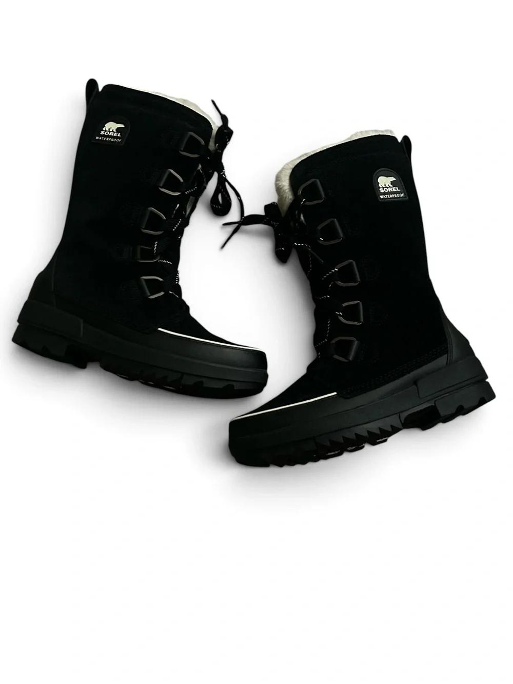 Sorel Tivoli IV Tall Waterproof Boots in black Sherpa Size 7.5 EUC